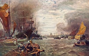 ロンドンのプール-ビカットコールの絵画より 作： George Vicat Cole